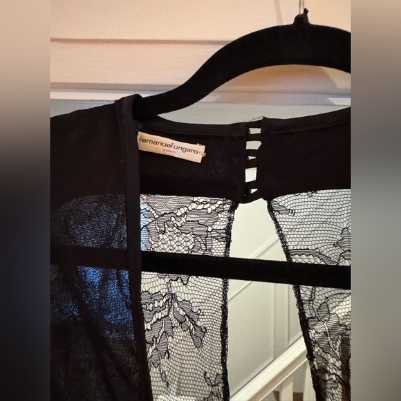 Emanuel Ungaro Black bat wing jumpsuit with lace back - Picture 8 of 8